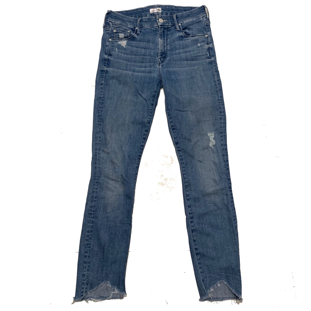 Mother Straight Leg Jeans - Dark Blue